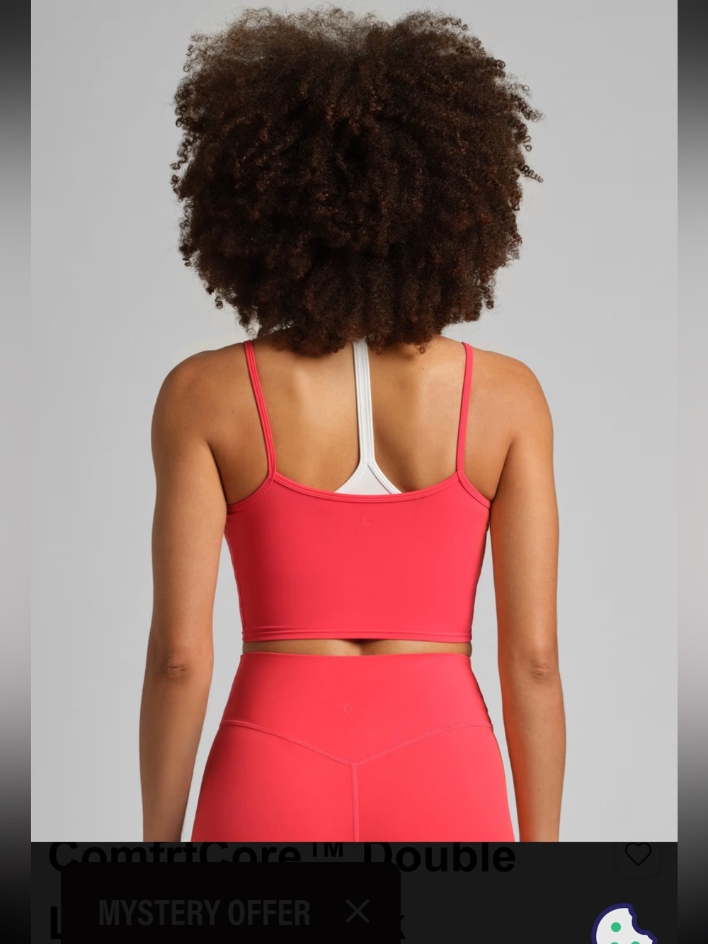 Comfort Double-Layer Red Crop Tank + Legging - Picture 2 of 10